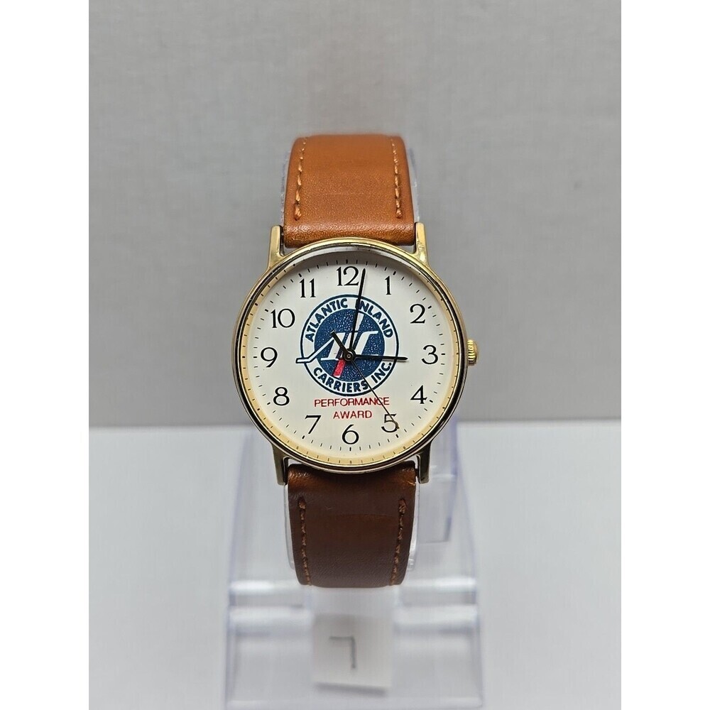 Timex Easy Reader Atlantic Inland Carriers Inc Gold Tone 33mm Watch New Battery